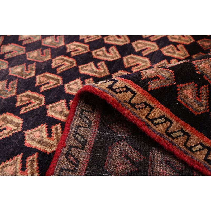 ECARPETGALLERY Hand-knotted Andelz Dark Navy Wool Rug - 4'1 x 8'10