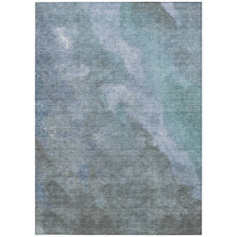 HomeRoots Abstract Transitional Rectangle Outdoor Rug
