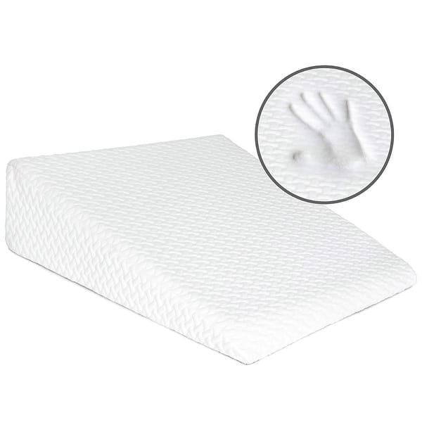 Milliard Bed Wedge Pillow with Memory Foam Top Helps with Acid Reflux