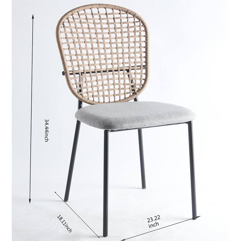 Dining chair coffee chair sennit chair set of 4,
