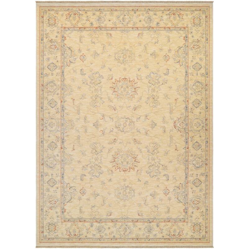 Couristan Elegance Alastair Tan-Multi Wool Rug - 9'10" x 12'11" - Tan/Multi