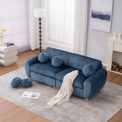 84" Corduroy Sofa - Modern Oversized Loveseat