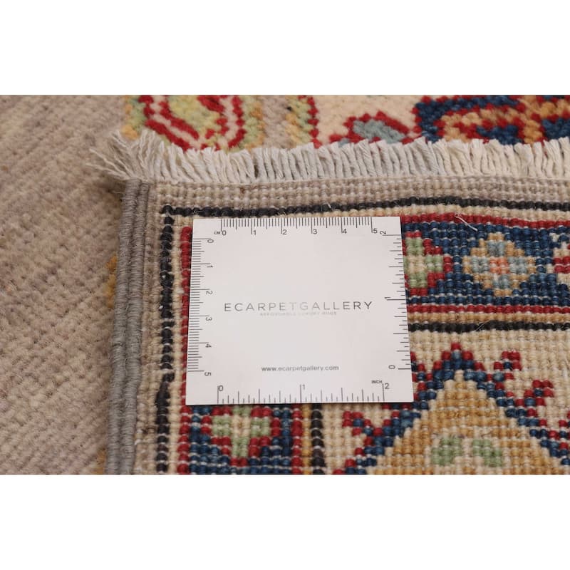 ECARPETGALLERY Hand-knotted Uzbek Ghazni Grey Wool Rug - 3'5 x 4'6