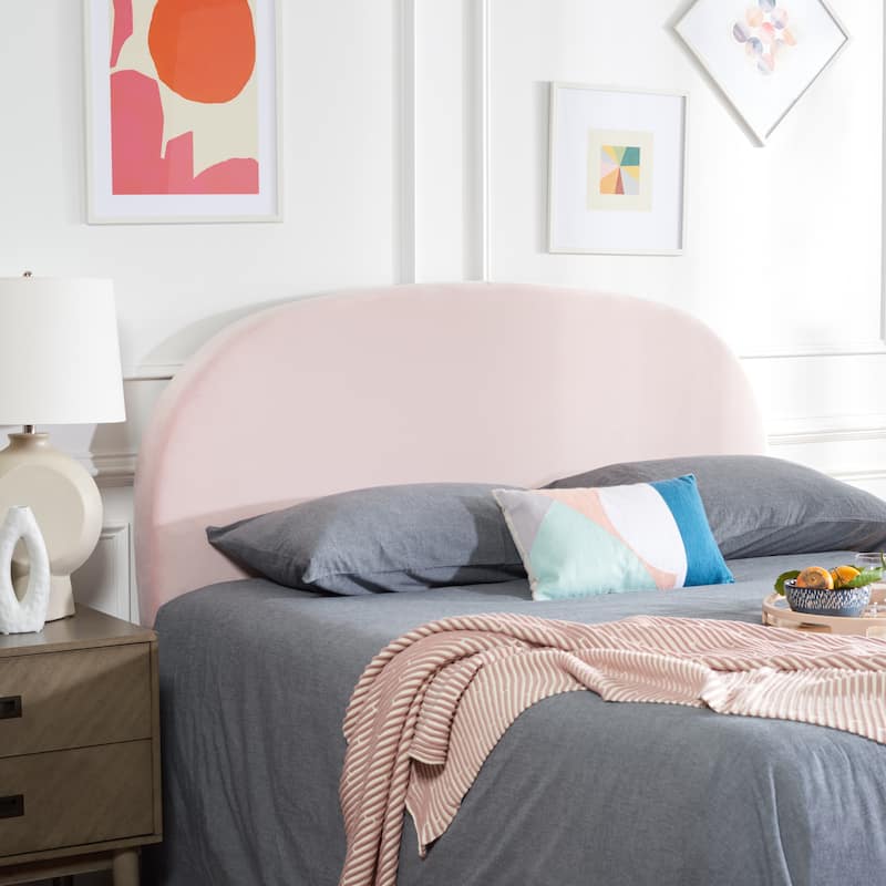 SAFAVIEH Trientje Curved Headboard - Pale Pink - Full