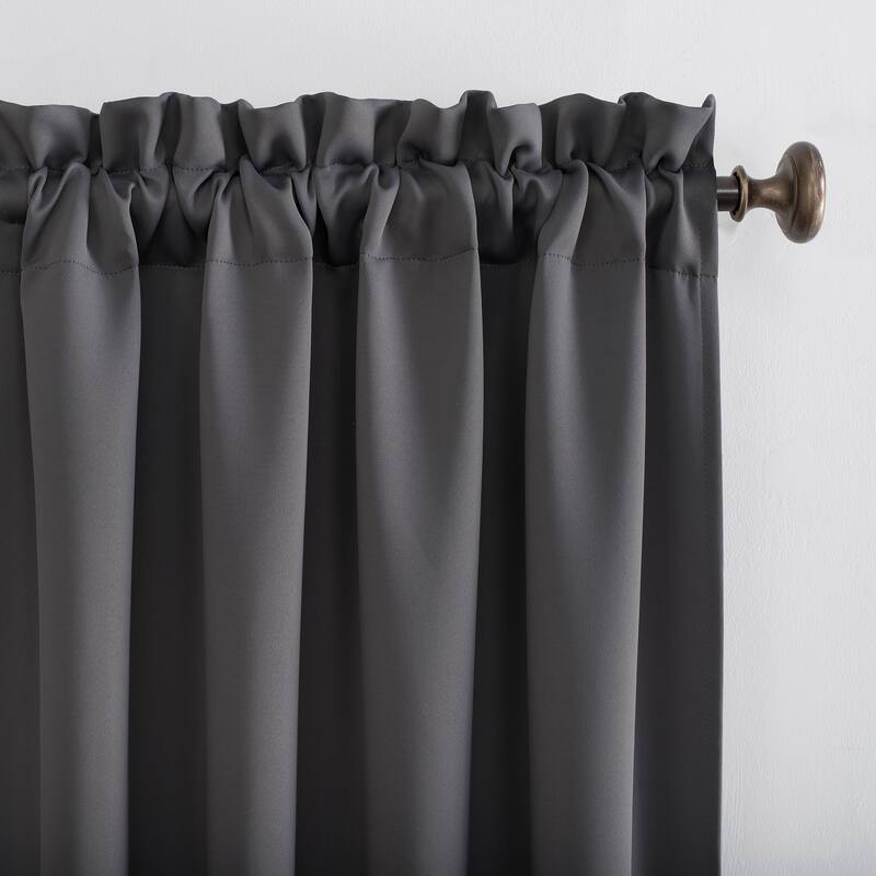 Sun Zero Hayden Energy Saving Blackout Rod Pocket Curtain Panel, Single Panel