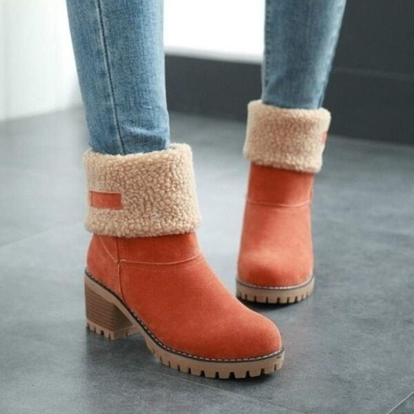 orange boots womens