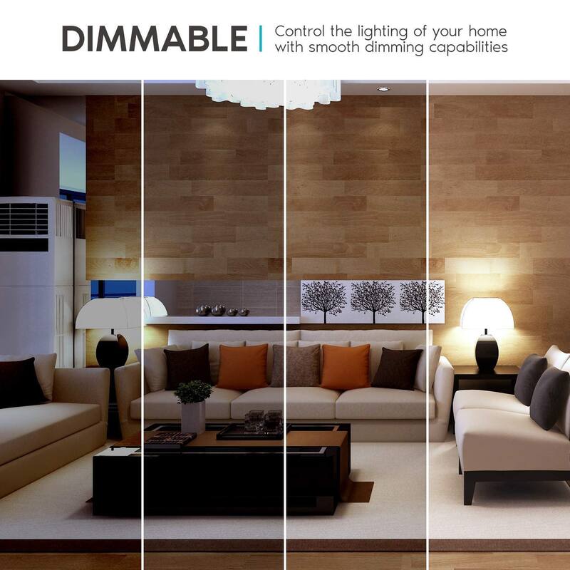 Luxrite A19 LED Light Bulbs 100W Equivalent Dimmable, 1600 Lumens, Enclosed Fixture Rated, Energy Star, E26 Base 6-Pack