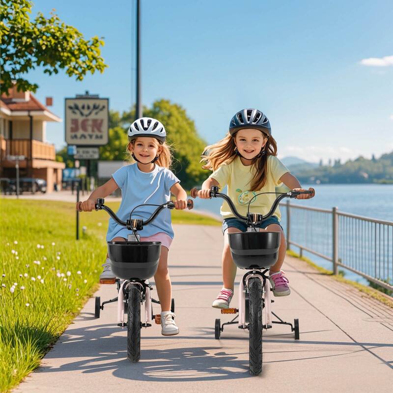 Costway 12"/14"/16"/18" Kid’s Bike with Training Wheels Adjustable