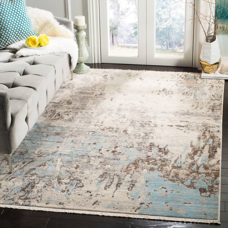 SAFAVIEH Vintage Boho Persian Naresa Oriental Polyester Rug with - 8' x 10' - Grey/Blue