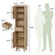 preview thumbnail 6 of 19, Garvee 67" Tall Freestanding Narrow Raised Bathroom Laundry Storage Cabinet with Drawer