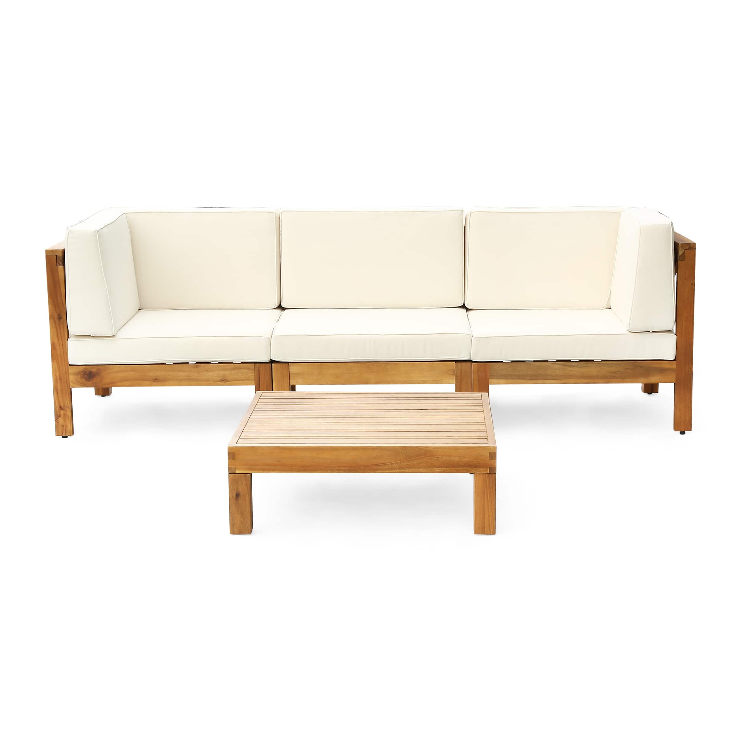 Option teak +  beige cushion