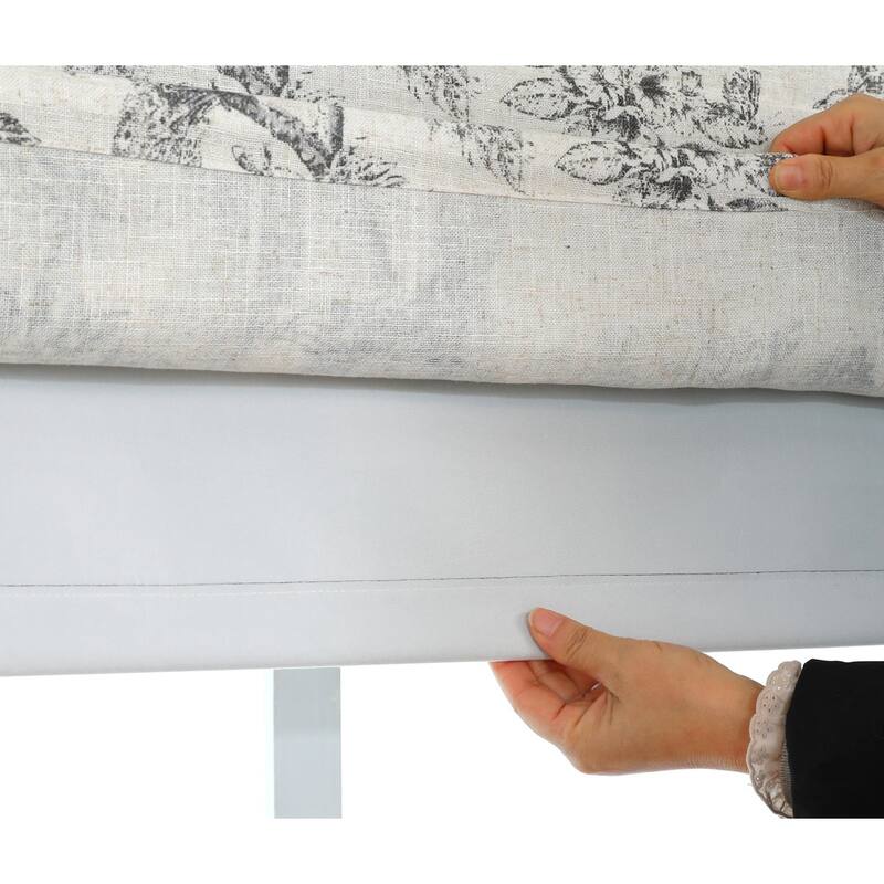 Peacock Print Linen Blend 100%Blackout Roman Shade