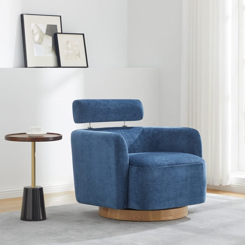 Spruce & Spring Ray Modern Swivel Accent Barrel Chairs