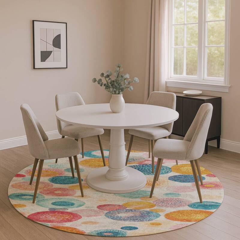 Premium Washable Super Soft Mayfield Rug - Beige - 8' x 8'