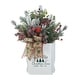 preview thumbnail 10 of 9, Glitzhome 21"H Christmas Pine Needle & Berry Ribbon Centerpiece Table Tree Decor