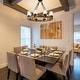 preview thumbnail 21 of 24, Rustic 6 Light Wagon Wheel Chandelier with Seeded Glass Shade