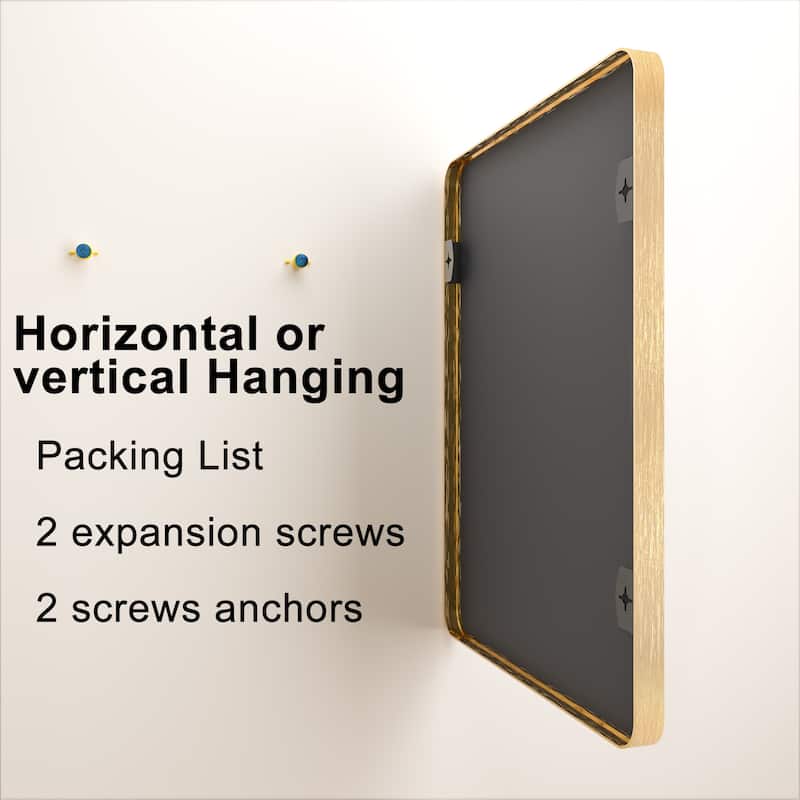 2 Pack Bathroom Rectangle Mirror Wall Mounted