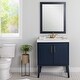preview thumbnail 14 of 35, Spring Mill Cabinets 30" Darya Bathroom Vanity With 2-Doors, 1 Drawer, and White Sink Top Blue