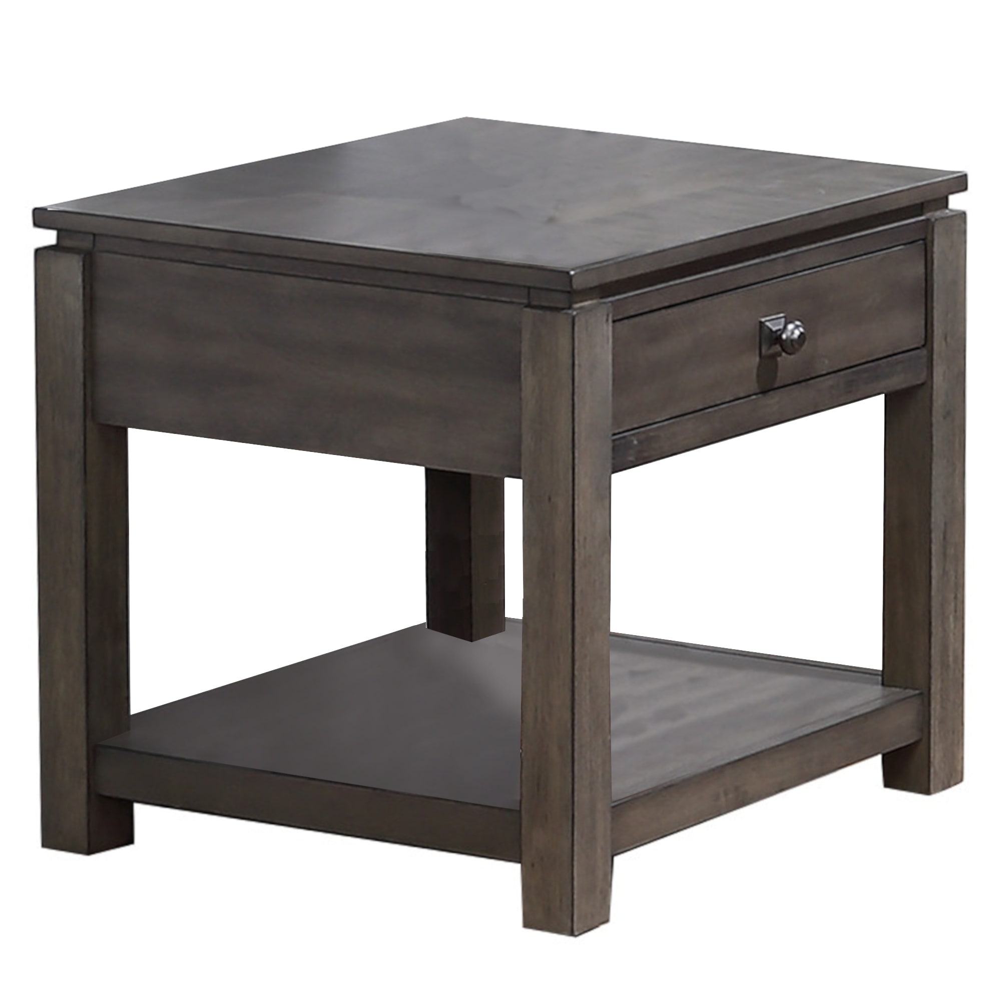Weathered grey hot sale end table