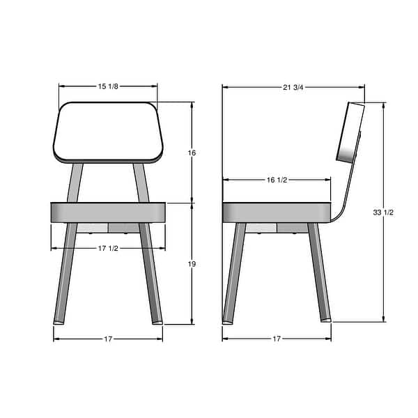 Amisco Clarkson Upholstered Dining Chair with Metal Legs