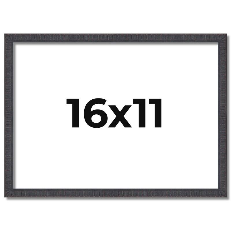 16x11 Frame Brown Picture Frame - Complete Modern Photo Frame Includes