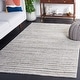 preview thumbnail 4 of 28, SAFAVIEH Handmade Mirage Ajete Modern Stripe Wool Rug 6' Square - Ivory/Dark Grey - Square