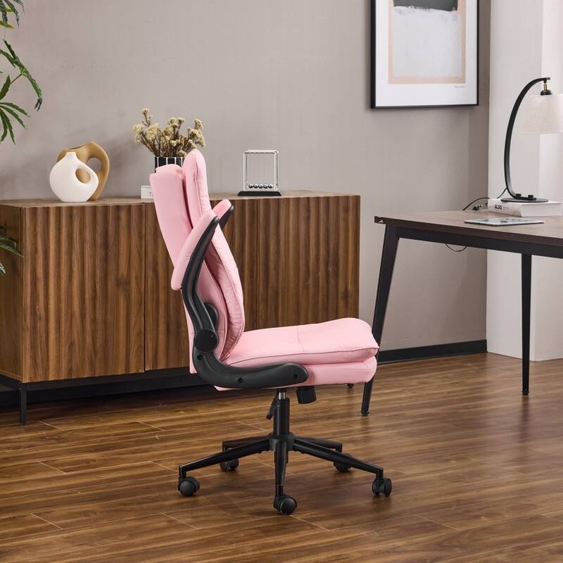 25.6 Inch Adjustable Armrest Dual Purpose Leg Swivel Office Chair With Spikes