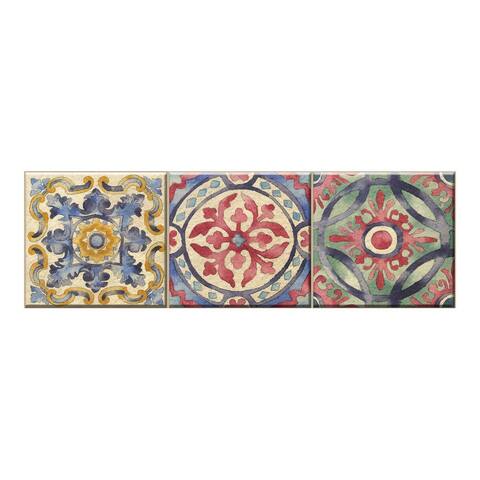 Iznik Tile Stair Stripe Decal