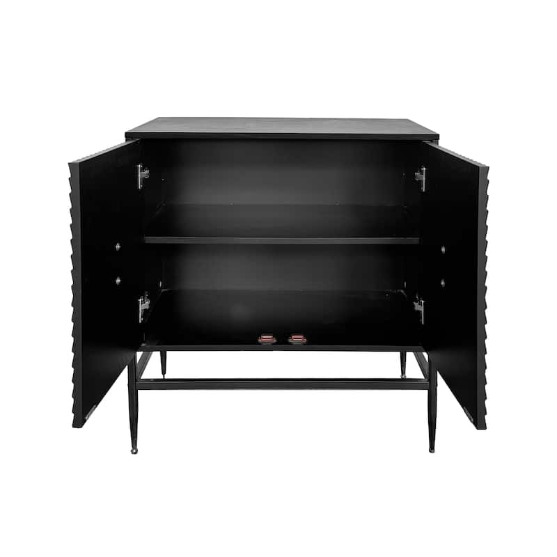 GDF Studio - Marcellis 32 Inch Modern 2-Door Storage Cabinet with Adjustable Shelf