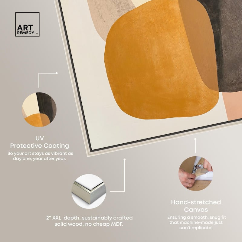 Burnt Ochre Orbit Canvas by Art Remedy