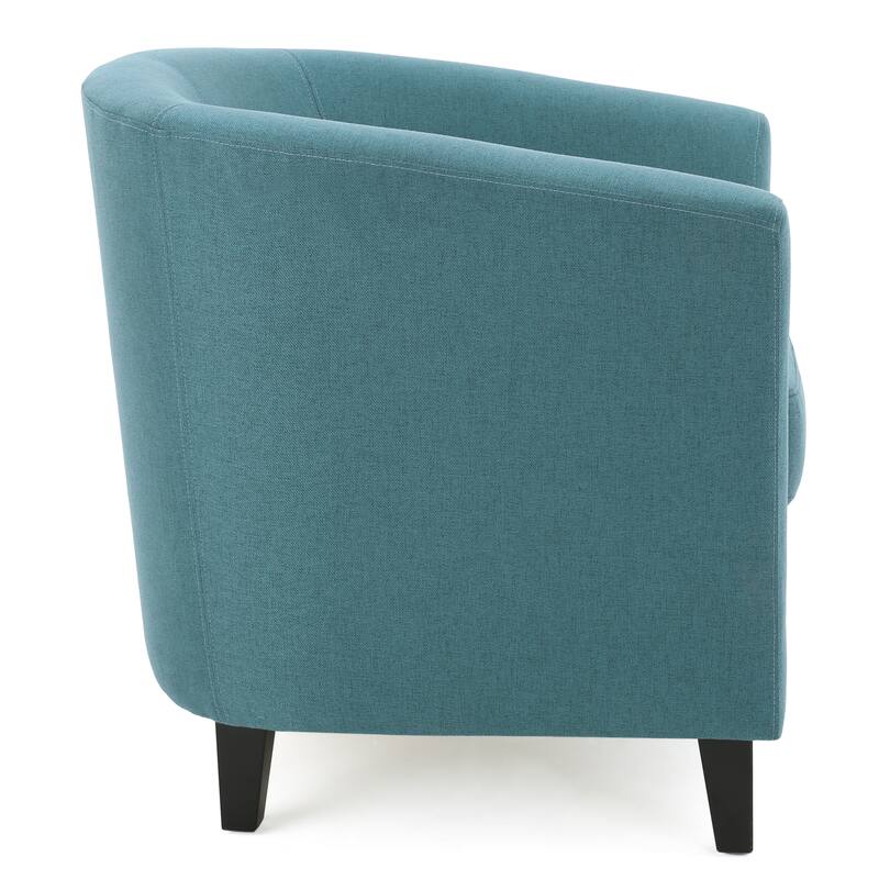 Roomfitters Modern Upholstered Club Chair with Curved Backrest, Comfortable Accent Armchair for Living Room or Office