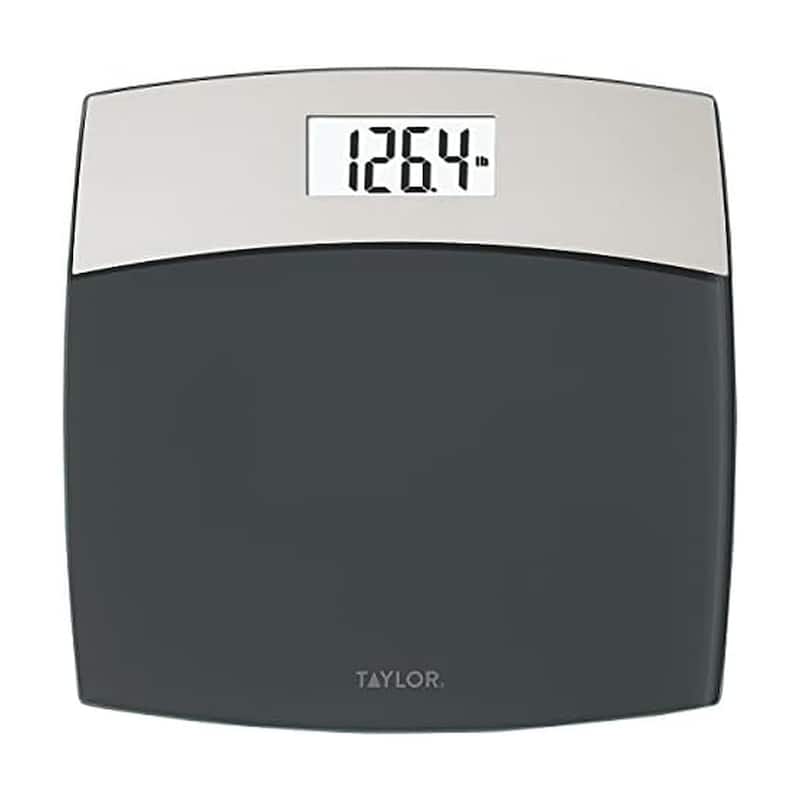Taylor Digital Scales for Bodyweight Mixed Metal with Brushed Stainless Steel - Black