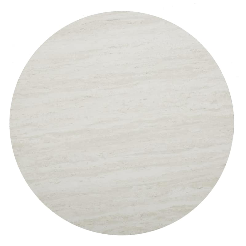 33" Round Coffee Table with Metal Base and Manufactured Wood Top - 33” x 33” x 17.75”