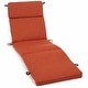 preview thumbnail 13 of 12, Blazing Needles 72-inch All-weather Outdoor Chaise Lounge Cushion Cinnamon
