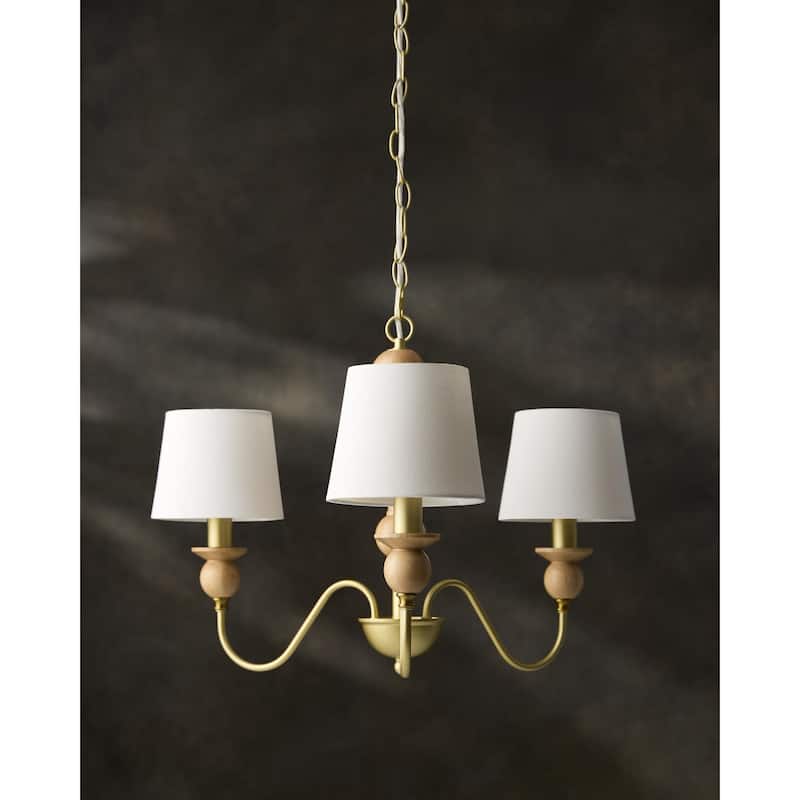 Livabliss Wiluna Rustic Chandelier - 25"L x 25"W x 47"H - Beige