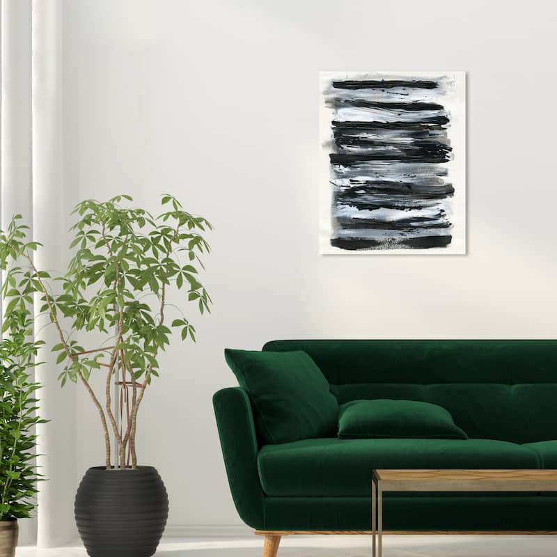Wynwood Studio Abstract Darker Black and Modern & Contemporary Wall Art Canvas Print - 24 x 20