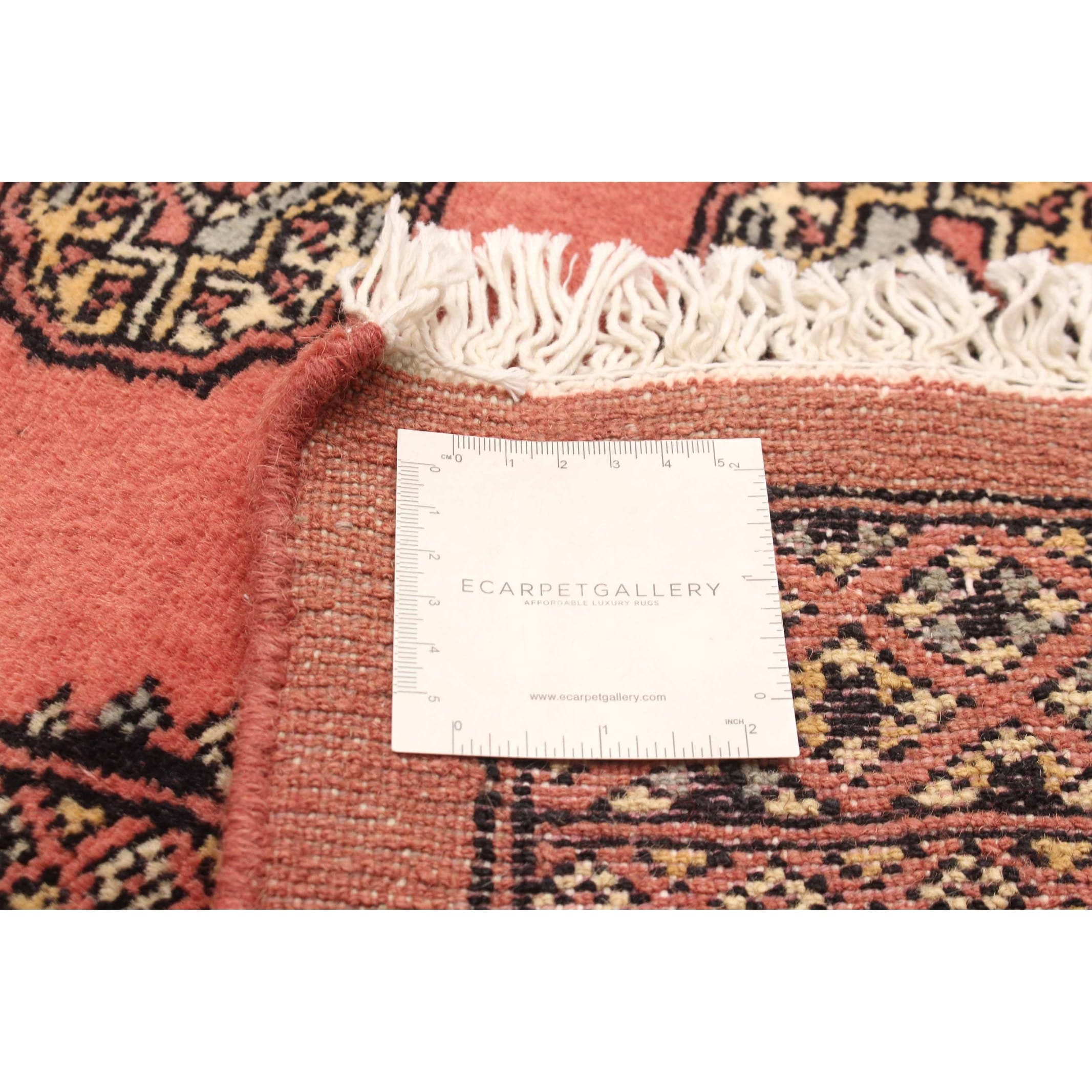 ECARPETGALLERY Hand-knotted Finest Peshawar Bokhara Salmon Wool Rug - 4'1 x 6'0