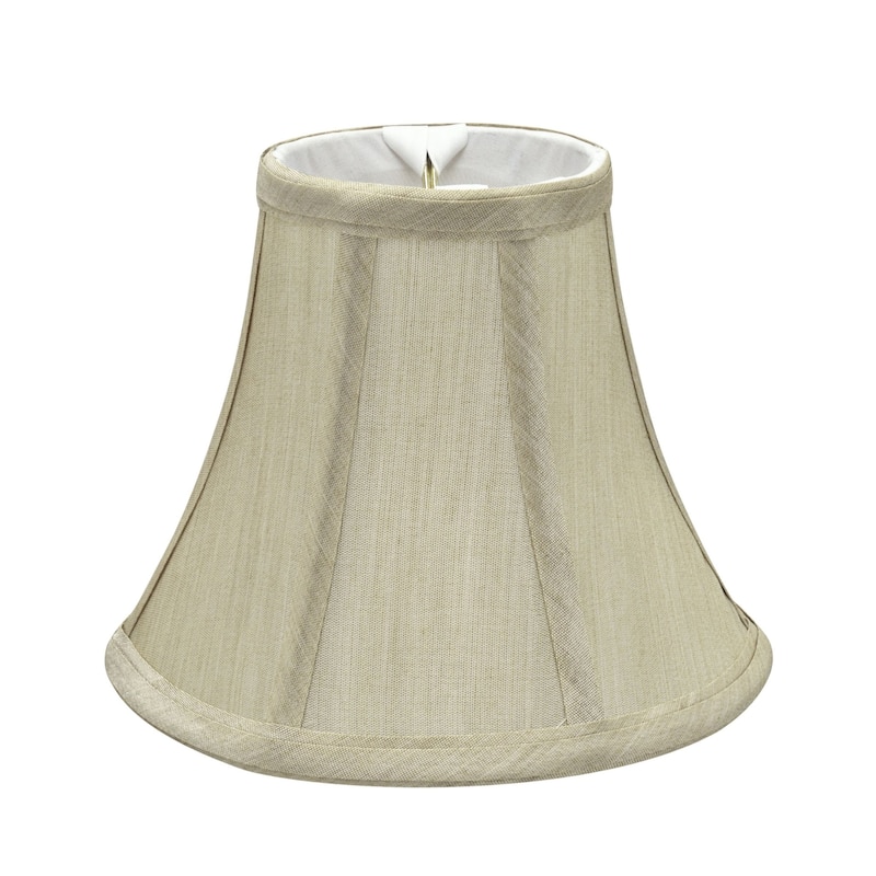 Aspen Creative Bell Chandelier Clip-On Lamp Shade (9 Pack), Beige, (3" x 6" x 5")