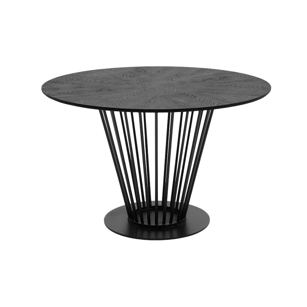 Modrest Conroy Modern Black Round Dining Table