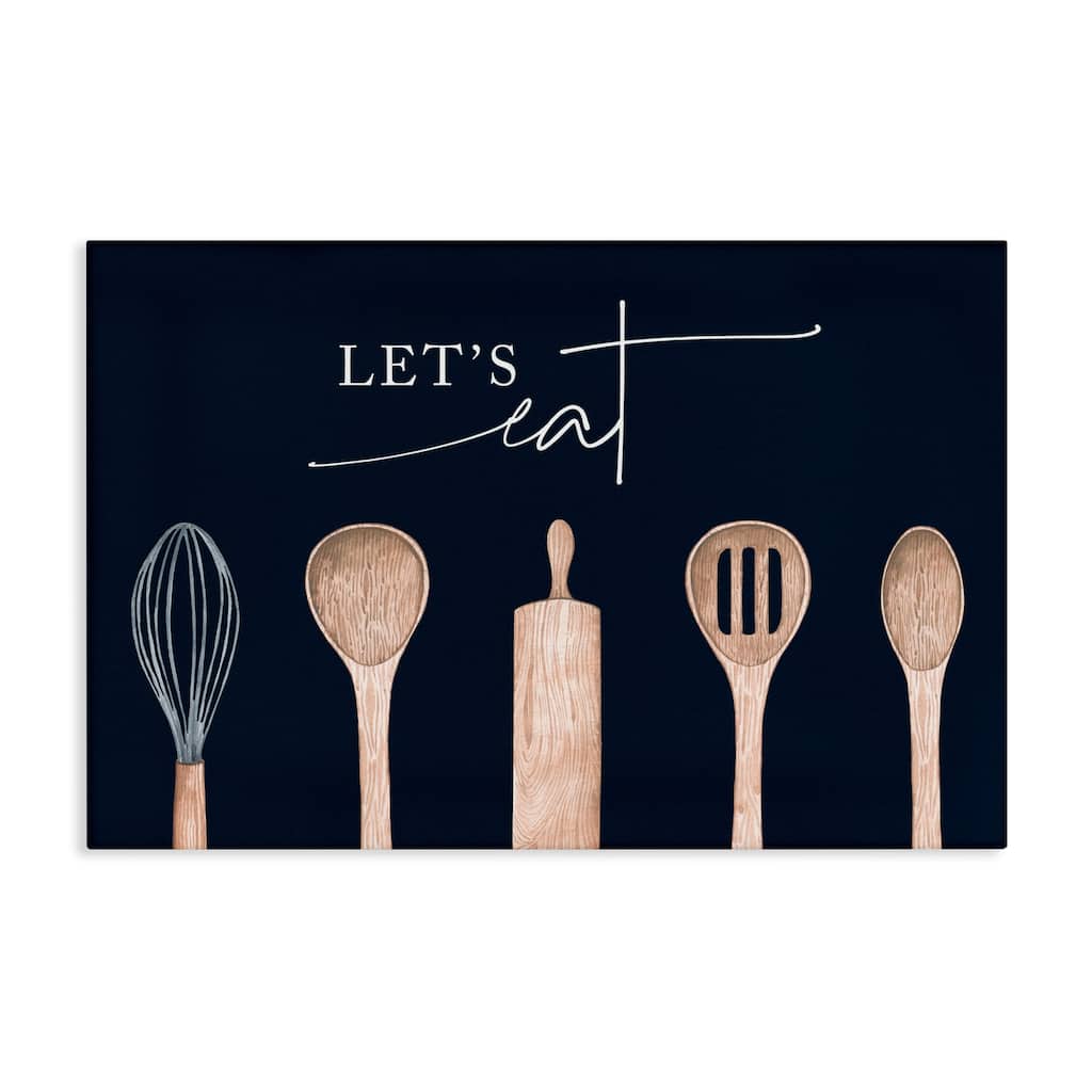 Stupell Let's Eat Kitchen Utensils Canvas Wall Art Design By Lux + Me Designs
