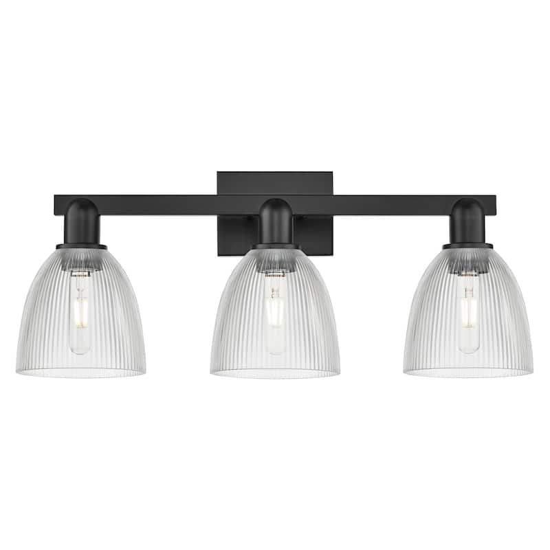 Innovations Lighting 716-3W-11-25 Castile Vanity Castile 3 Light 25" - Matte Black / Clear