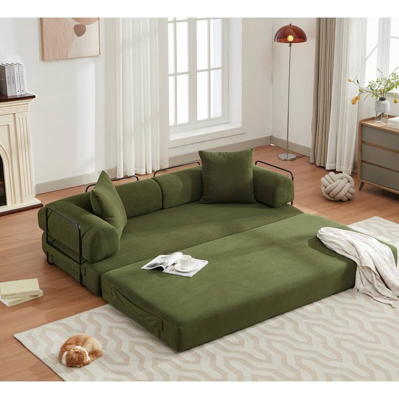 Folding Convertible Out Sleeper Sofa Bed,4-in-1 DIY Combination Convertible Sofa,King Size