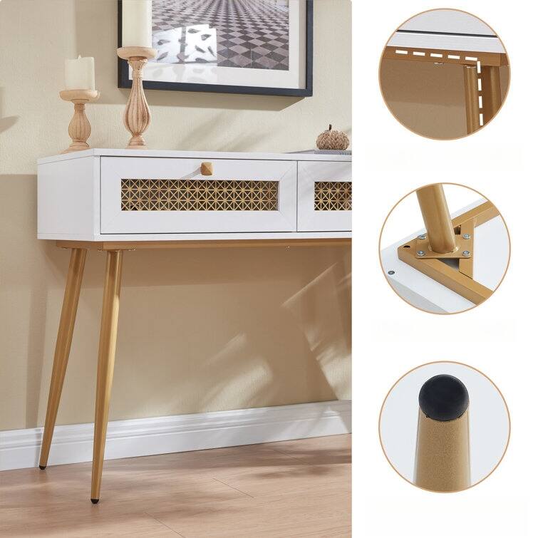 41.9'' Wood 2-Drawer Entryway Console Table