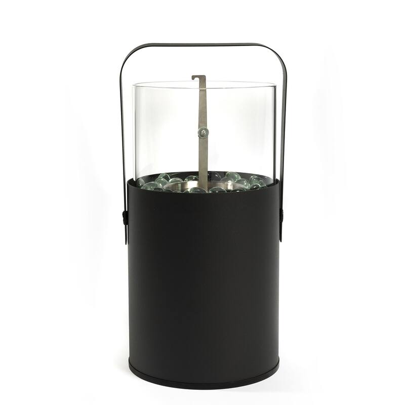 Black Ethanol Fire Pit, Tabletop Fire Pit, Mini Fire Pit, Portable Fireplace for Indoor & Garden