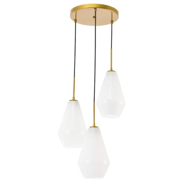 Gerald 3-light Modern Elongated Glass Hanging Pendant