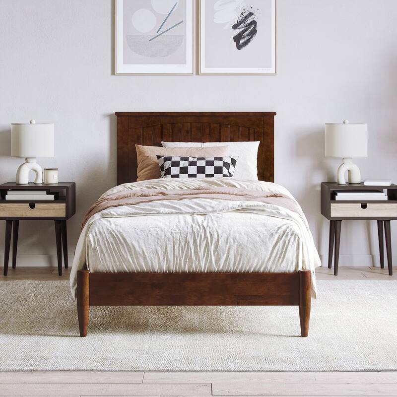 Naples Solid Wood Low Profile Platform Bed