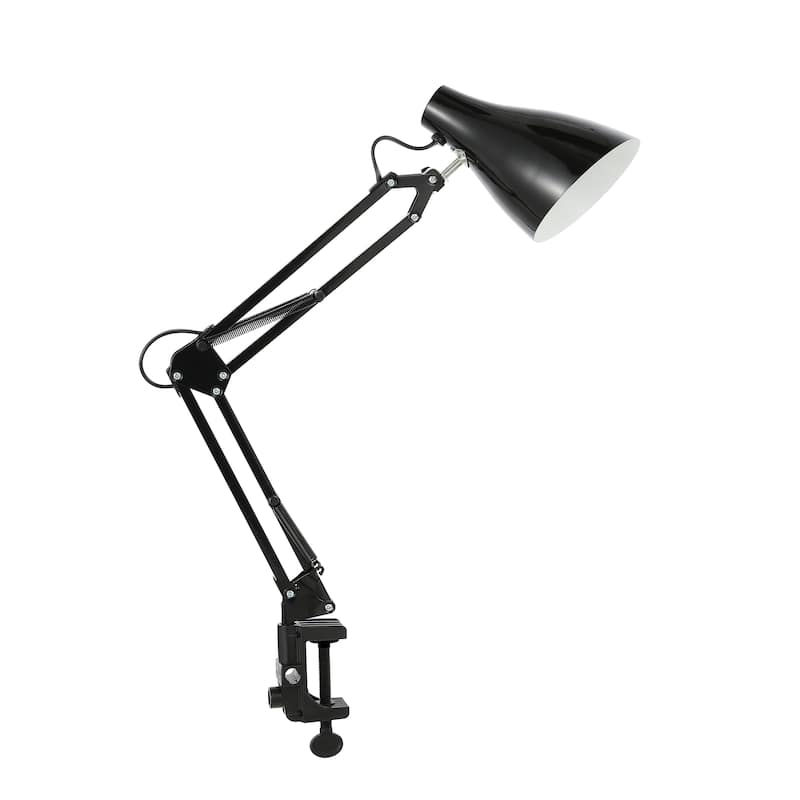 Hugo 28.5" Classic Industrial Adjustable Articulated Clamp-On LED Task Lamp, by JONATHAN Y