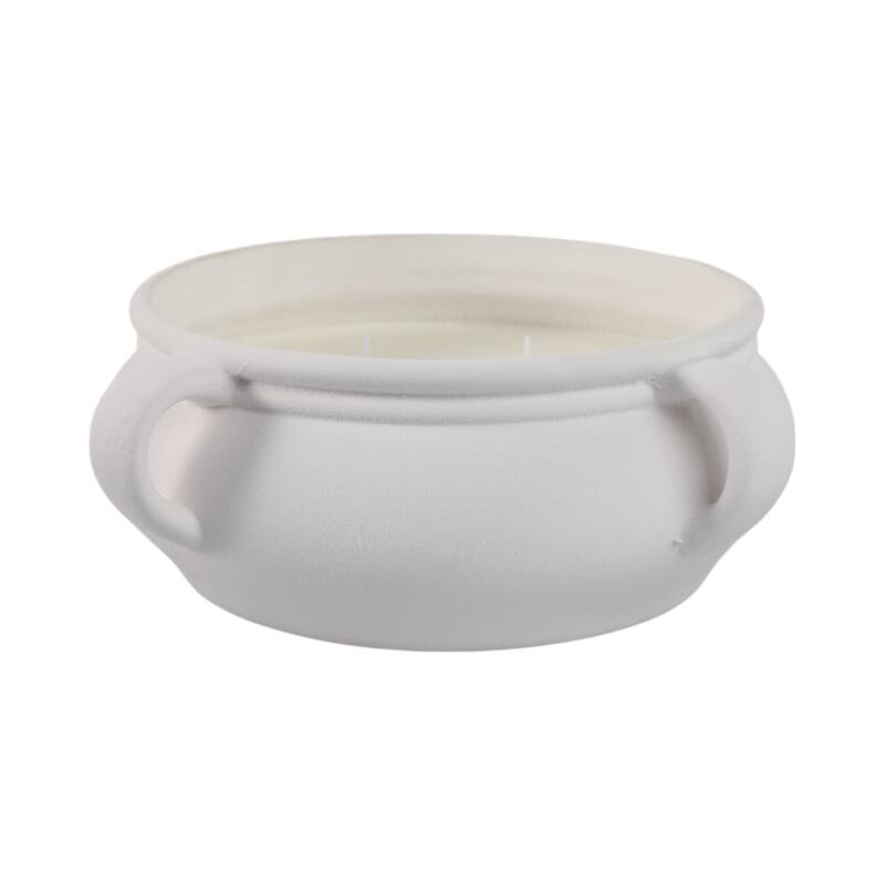 Ceramic Decorative Candle Modern Casual Design Home Office - 11" White - 11.0"