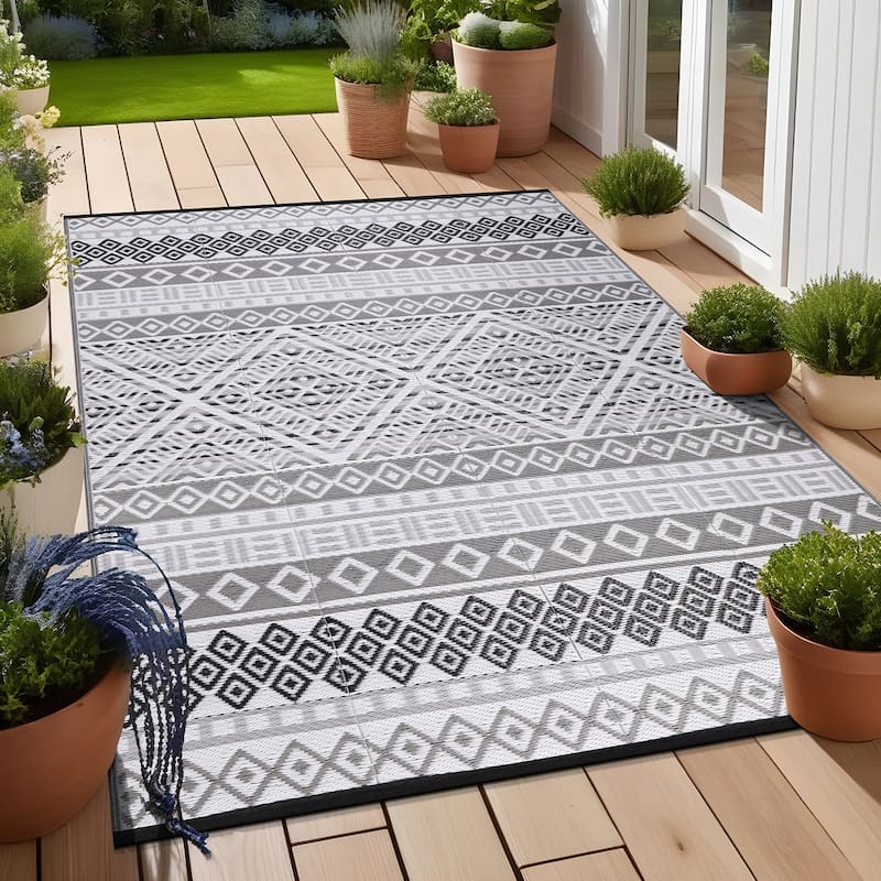 Beverly Rug Boho Outdoor Rug Waterproof for Patio, RV Camping