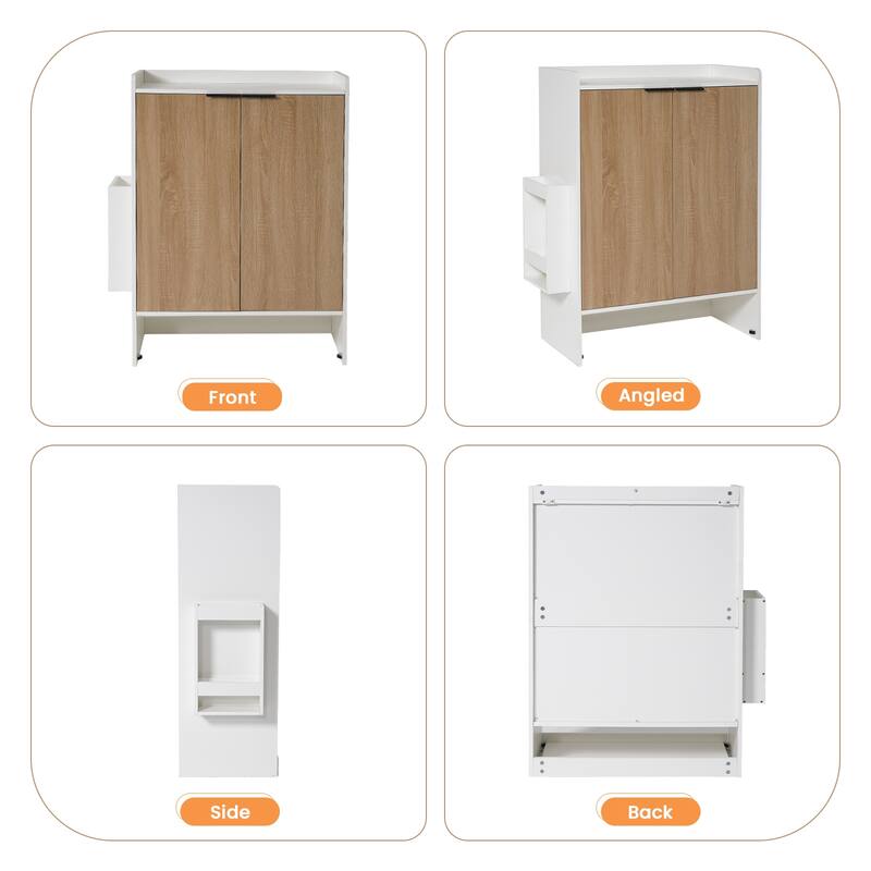 6-Tier Shoe Storage Cabinet with Slide Out Shelf and Umbrella Stand